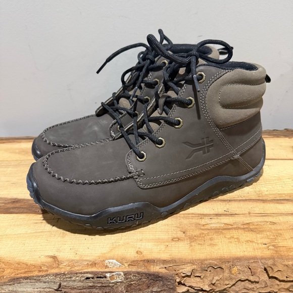 Kuru Quest Men\'s Brown Leather Ankle Lace Up Camp‎ Hiking Boots mens 10.5 A 60 main image 11